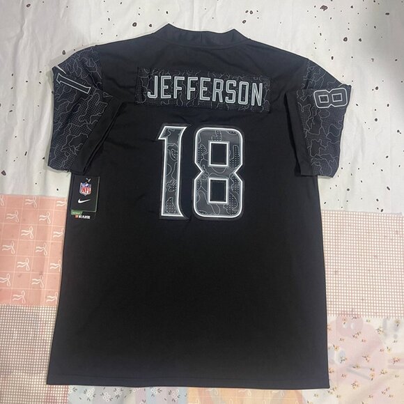 Justin Jefferson #18 Black Minnesota Vikings RFLCTV Limited Jersey - Picture 7 of 7